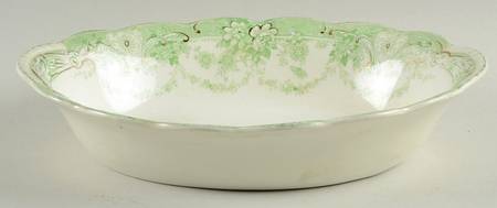 Marlboro Green 9" Oval Vegetable Bowl