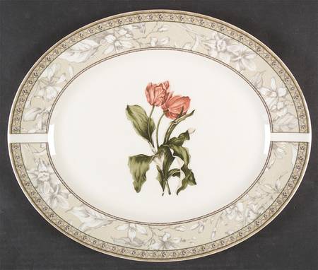 Enchanted Garden 14" Oval Serving Platter