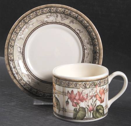 Enchanted Garden Flat Cup & Saucer Set