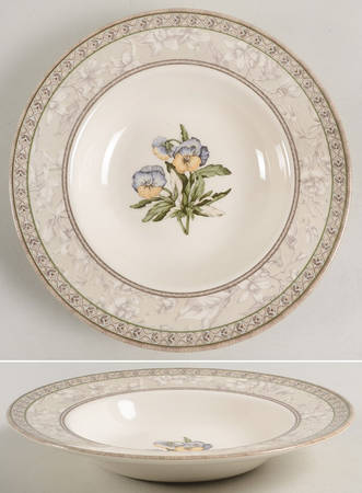 Enchanted Garden Large Rim Soup Bowl