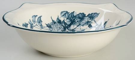 Hydrangea Blue 9" Round Vegetable Bowl
