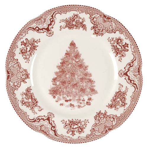 Old Britain Castles Pink Christmas(Made in England Salad Plate