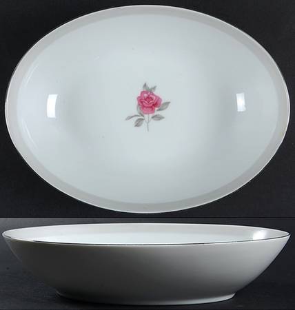 Red Rose 10" Oval Vegetable Bowl