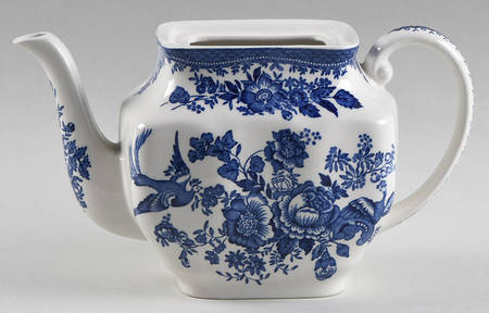 Asiatic Pheasant Blue Teapot No Lid