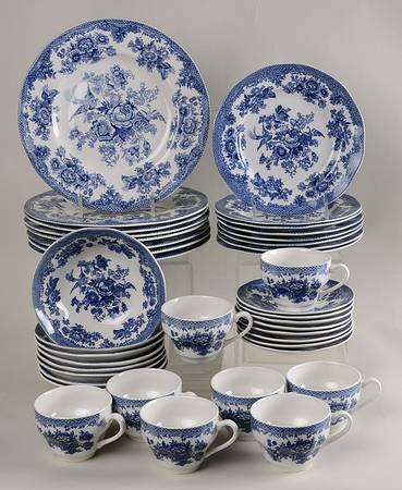 Asiatic Pheasant Blue 40 Piece Set