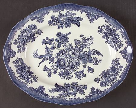 Asiatic Pheasant Blue 11" Oval Serving Platter