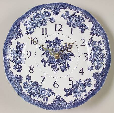 Asiatic Pheasant Blue Clock Plate