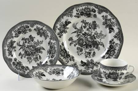 Asiatic Pheasant Black 40 Piece Estate Set