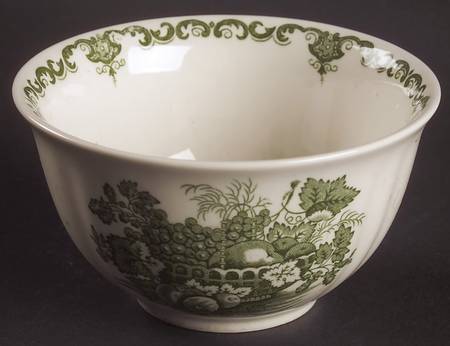 Fruit Basket Green Open Sugar Bowl