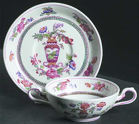 19418 Footed Cream Soup Bowl & Saucer Set