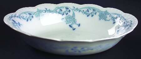 Vintage (Blue Ivy, No Gold) 9" Oval Vegetable Bowl