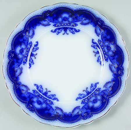 Oregon (Flow Blue) Luncheon Plate