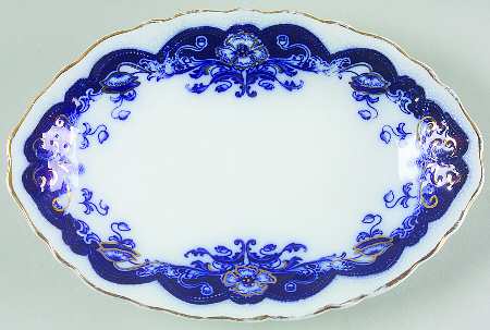 Oregon (Flow Blue) Relish/Gravy Underplate