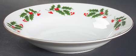 Holly Rim Soup Bowl