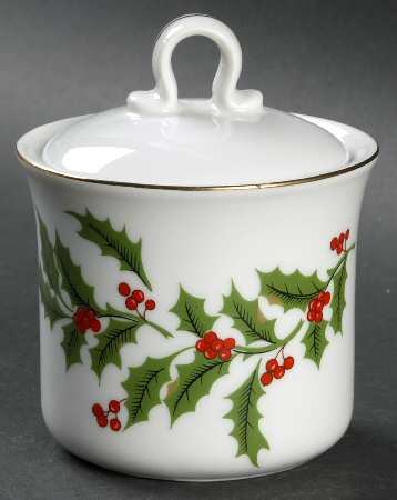 Holly Mini Sugar Bowl & Lid