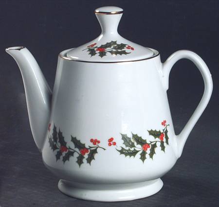 Holly Coffee Pot & Lid