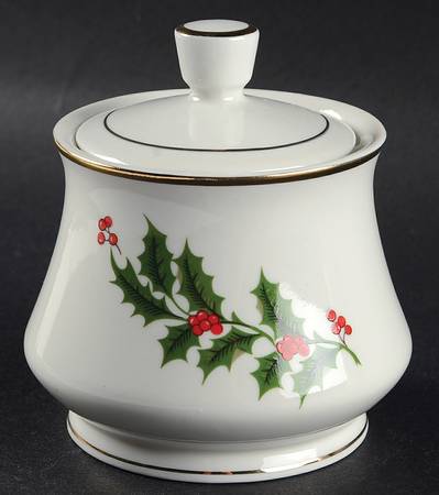 Holly Sugar Bowl & Lid by Japan