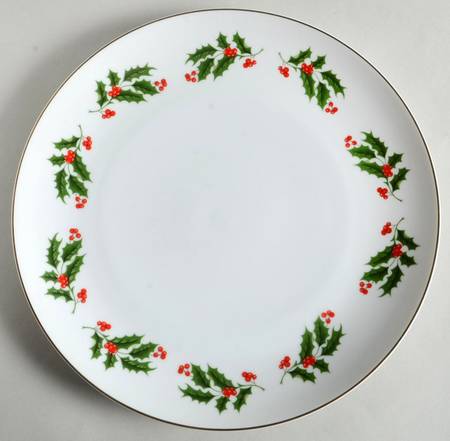 Holly Cake Plate