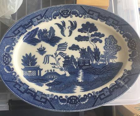 Blue Willow 12" Oval Serving Platter
