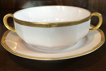 30025 Flat Cream Soup Bowl & Saucer Set