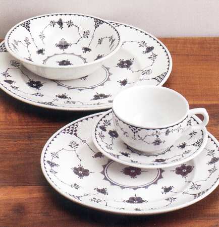 Denmark Black Flat Cup & Saucer Set