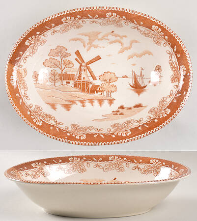 JAP82BR 10" Oval Vegetable Bowl