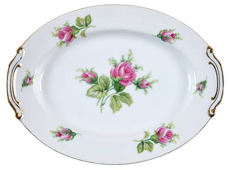 Wild Rose 12" Oval Serving Platter by Japan
