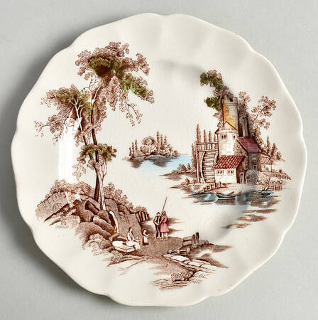 The Old Mill Brown Bread & Butter Plate