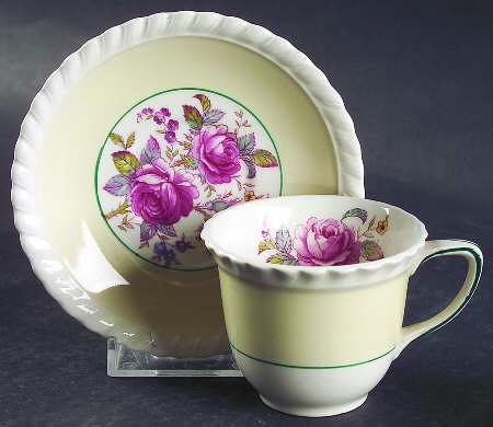 JB21 Yellow (LIGHT) Flat Demitasse Cup & Saucer Set