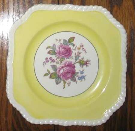 JB21 Bright Yellow Square Salad Plate