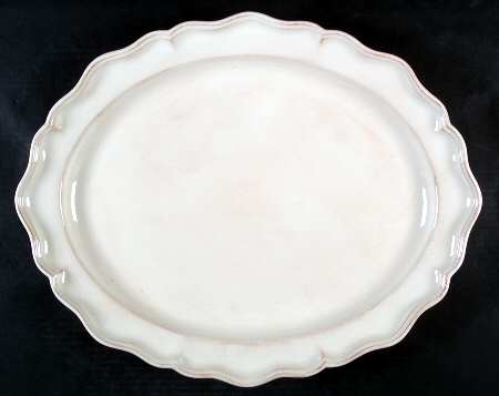Classic Ecru Off White 20" Oval Serving Platter