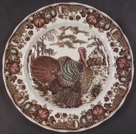 His Majesty (England 1883 Backstamp) Accent Dinner Plate