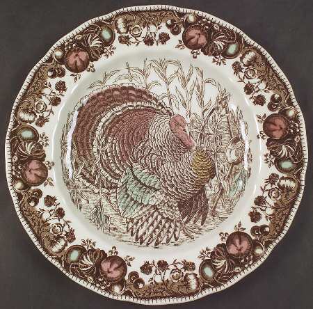 His Majesty (England 1883 Backstamp) Accent Dinner Plate