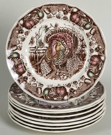 His Majesty (England 1883 Backstamp) Salad Plate - Set of 8