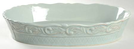 Isabella Blue 15" Oval Baker