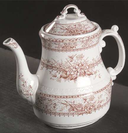 Lace Brown (Older) Coffee Pot & Lid