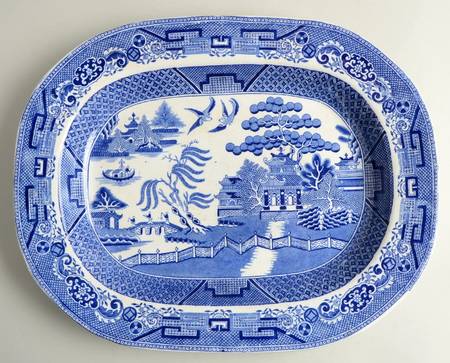 Blue Willow 15" Oval Serving Platter