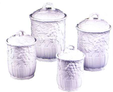 Wild Berries (White) Large Canister & Lid