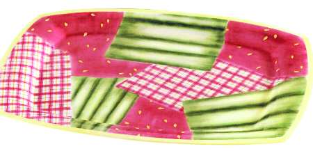Watermelon Picnic 18" Rectangular Serving Platter