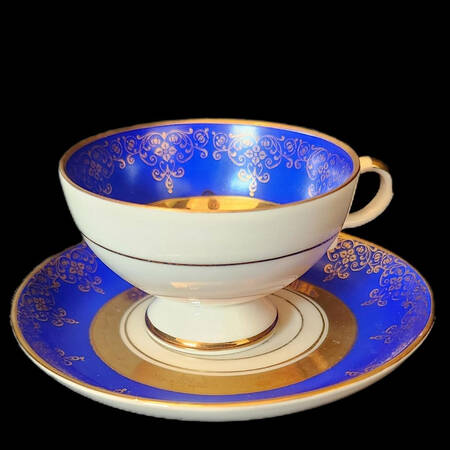 W02128 Blue Footed Cup & Saucer Set