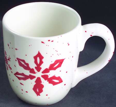 Snowflake (Red Snowflakes) Mug