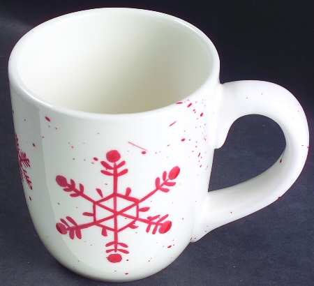 Snowflake (Red Snowflakes) Mug