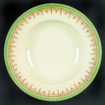 Waldorf (Victorian, Green Band) by Johnson Brothers