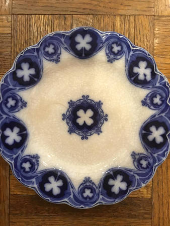 Savoy (Flow Blue, No Gold) Dessert/Pie Plate