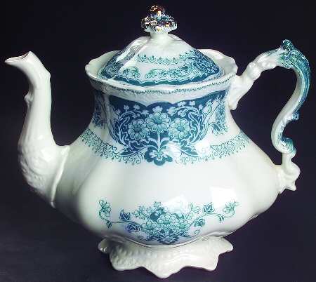Pekin Blue Green Teapot & Lid