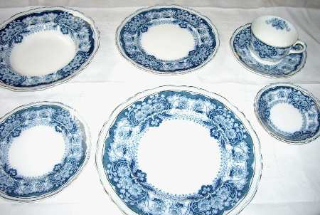 Pekin Blue Green Flat Cup & Saucer Set