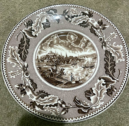 Historic America Brown (Circa 1930-1974) Dinner Plate