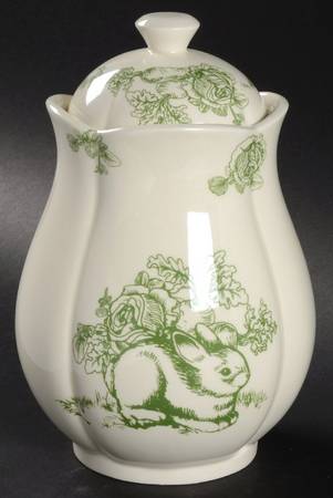 Bunny Toile Small Canister & Lid