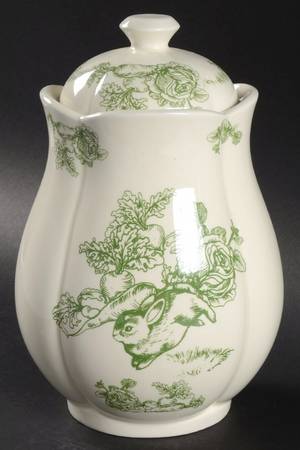 Bunny Toile Medium Canister & Lid