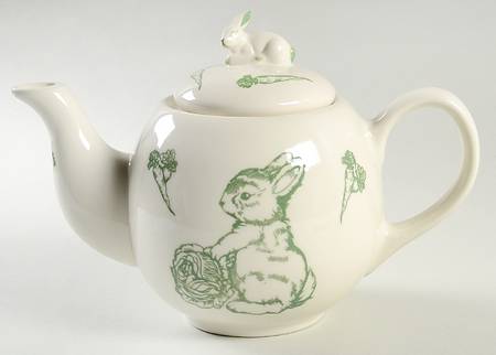 Bunny Toile Teapot & Lid